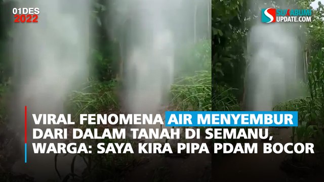 Viral Fenomena Air Menyembur dari Dalam Tanah di Semanu, Warga: Saya Kira Pipa PDAM Bocor