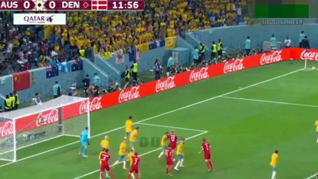 Australia vs Denmark 1-0 Highlights 2022 FIFA World Cup Australien vs. Dänemark 1:0 Höhepunkte der FIFA Fussball-Weltmeisterschaft 2022