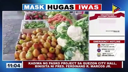 Kadiwa ng Pasko Project sa Quezon City Hall, binisita ni Pres. Ferdinand R. Marcos Jr.