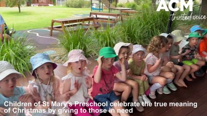 Children at St Mary's Preschool celebrate the true meaning of Christmas by giving to those in need - Northern Daily Leader - 1/12/2022