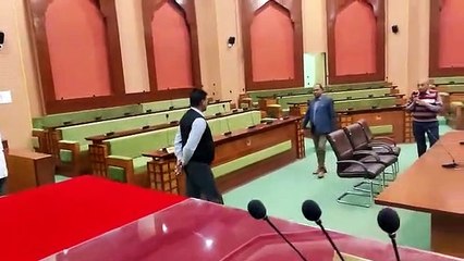 विधानसभा की तर्ज पर बने नए सभा भवन में पहली बार होगी बैठक, सभापति ने लिया जायजा