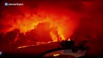 Las impresionantes imágenes del volcán activo más grande del mundo