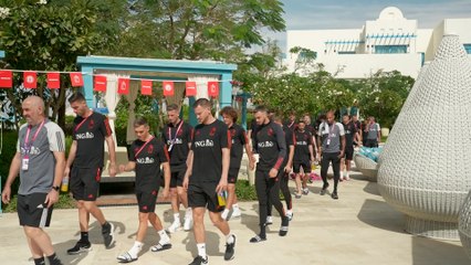 Les Diables Rouges se promènent avant leur match face à la Croatie