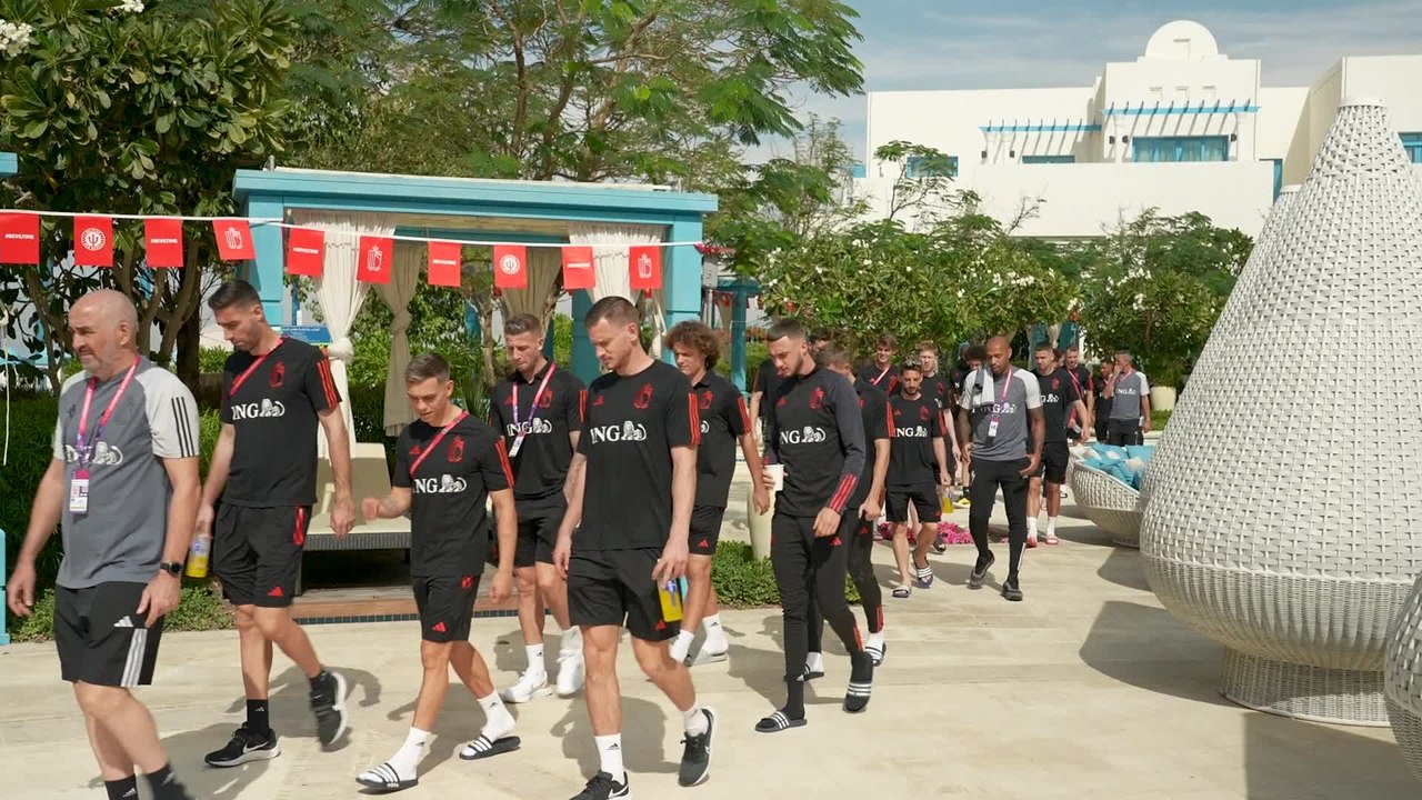 Les Diables Rouges se promènent avant leur match face à la Croatie ...