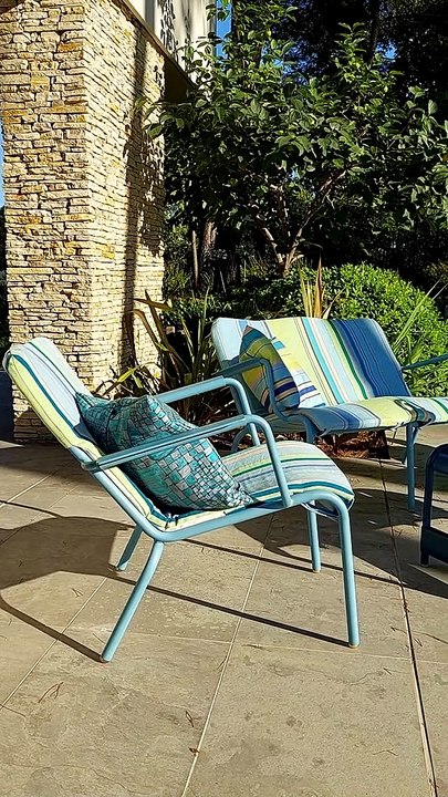 Assises pour mobilier Luxembourg -  salon Lounge - 2 fauteuils et un Duo