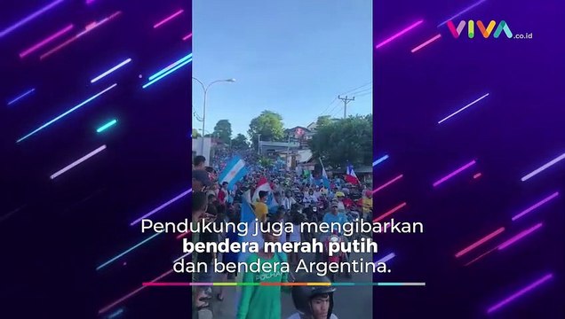 Ratusan Warga Keliling Ambon Rayakan Kemenangan Argentina