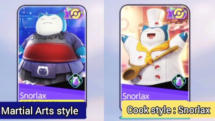 Holowear Comparison Snorlax Martial Arts Versus Cook Style  Pokémon Unite