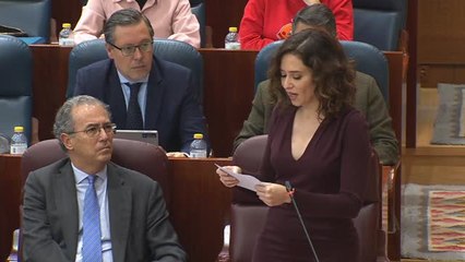 Ayuso acusa a Sánchez de estar llevando a España "camino de una dictadura"