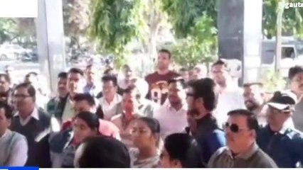 राजसमंद:न्यायिक कर्मचारियों का अनिश्चितकालीन आंदोलन जारी