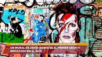 Un mural de David Bowie es el primer grafiti indultado en el país