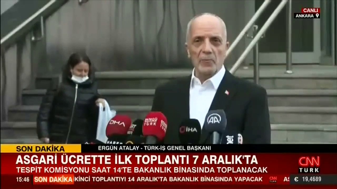 Son dakika... Asgari ücrette ilk toplantı 7 Aralık'ta