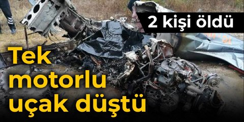 Bursa'da tek motorlu uçak düştü: 2 kişi öldü