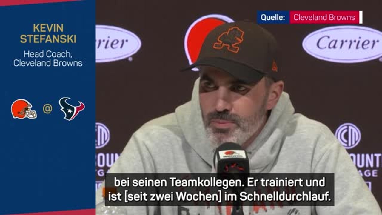 Browns-Coach Stefanski schmallippig über Watson