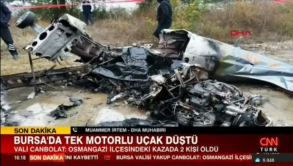 Son dakika... Bursa’da tek motorlu uçak düştü! Vali Canpolat: 2 kişi hayatını kaybetti