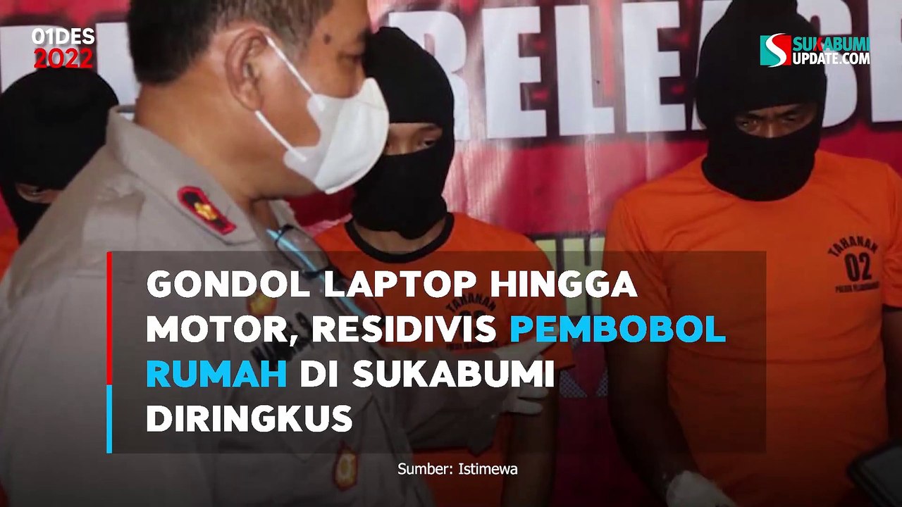Gondol Laptop Hingga Motor, Residivis Spesialis Pembobol Rumah di Sukabumi Diringkus
