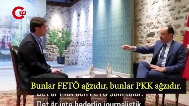 İsveçli gazeteci İbrahim Kalın'ı sinirlendirdi! 'Saçma sapan sorular'