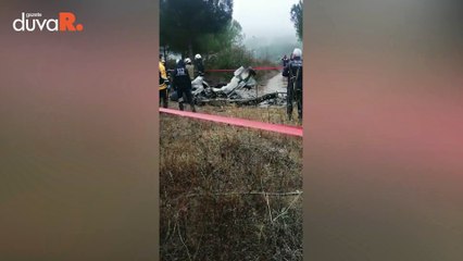 Bursa'da santral yakınına eğitim uçağı düştü: 2 ölü