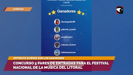 Concurso 5 pares de entradas para el festival nacional de la música del litoral