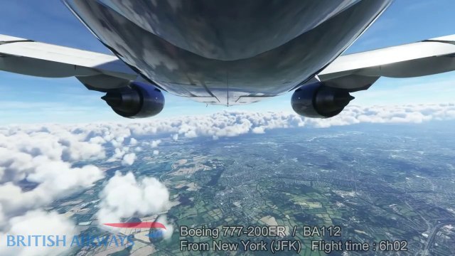 Landing London Heathrow LHR British Airways Boeing 777 from JFK [MFS 2020] Ultra graphics !