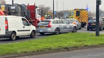 Traffic tailbacks form following a collision on the A689 Belle Vue Way, Hartlepool, on Thursday, December 1