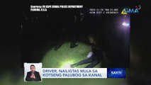 Driver, nailigtas mula sa kotseng palubog sa kanal | Saksi