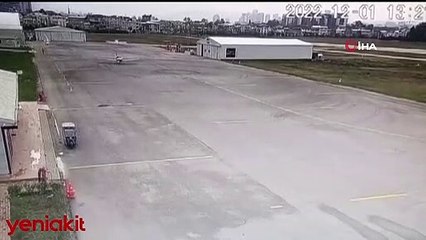 Düşen uçağın havalimanındaki son görüntüsü ortaya çıktı