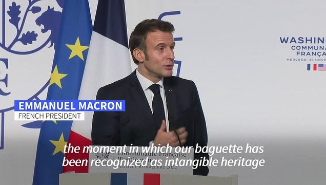 France's Macron hails French baguettes' UNESCO heritage status