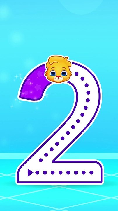 Number 2 - Dancing Two Tracing  and Counting 2  Lucas   Friends  #shorts