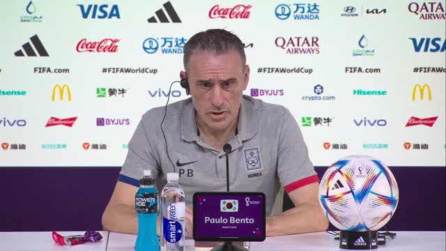 FOOTBALL: FIFA World Cup: South Korea news conference (Bento, Kim)