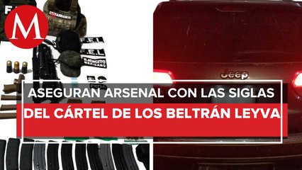 Aseguran drogas, armas y una camioneta blindada en Culiacán