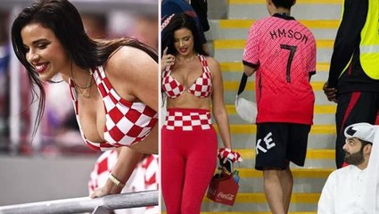 Dünya Kupası'nın güzel fenomeni cesur kıyafetiyle tribünleri büyüledi