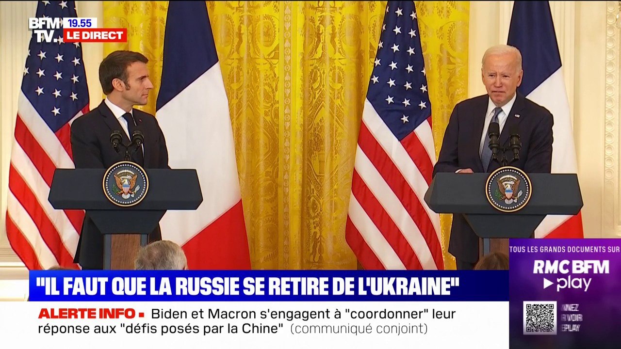 Emmanuel Macron: "Nous n'encouragerons jamais les Ukrainiens à accepter une issue qui n'est pas acceptable"