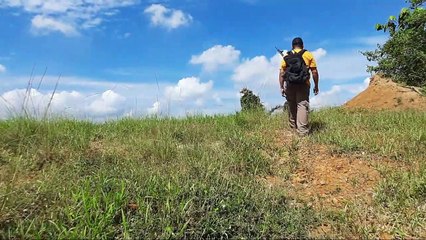 Solo hiking in the Kalimantan savanna