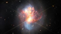 James Webb shares pair of merging galaxies