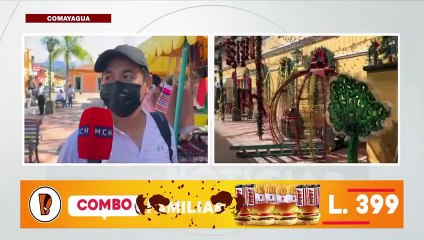 Instalados los puestos de comidas y artesanías a horas de que inicie la Feria de Comayagua