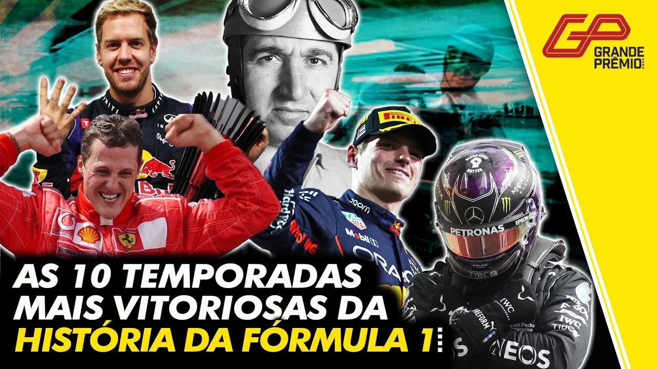 AS 10 TEMPORADAS MAIS VITORIOSAS DA HISTÓRIA DA F1