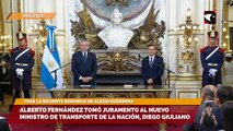 Alberto Fernández tomó juramento al nuevo ministro de Transporte de la Nación, Diego Giuliano