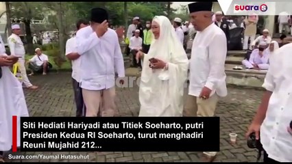 Titiek Soeharto Hadiri Reuni 212 di Masjid At-Tin TMII