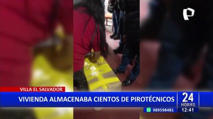 Villa el Salvador: PNP incauta pirotécnicos almacenados en una vivienda