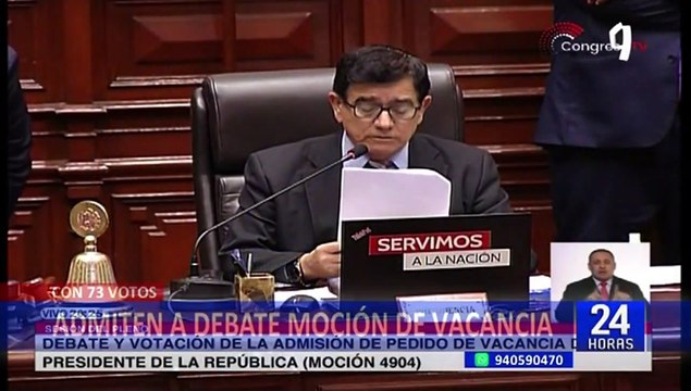 Congreso admite tercera moción de vacancia presidencial contra Pedro Castillo
