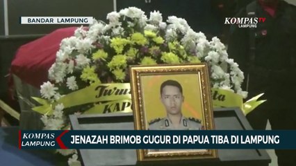 Jenazah Anggota Brimob Gugur di Papua Tiba di Lampung