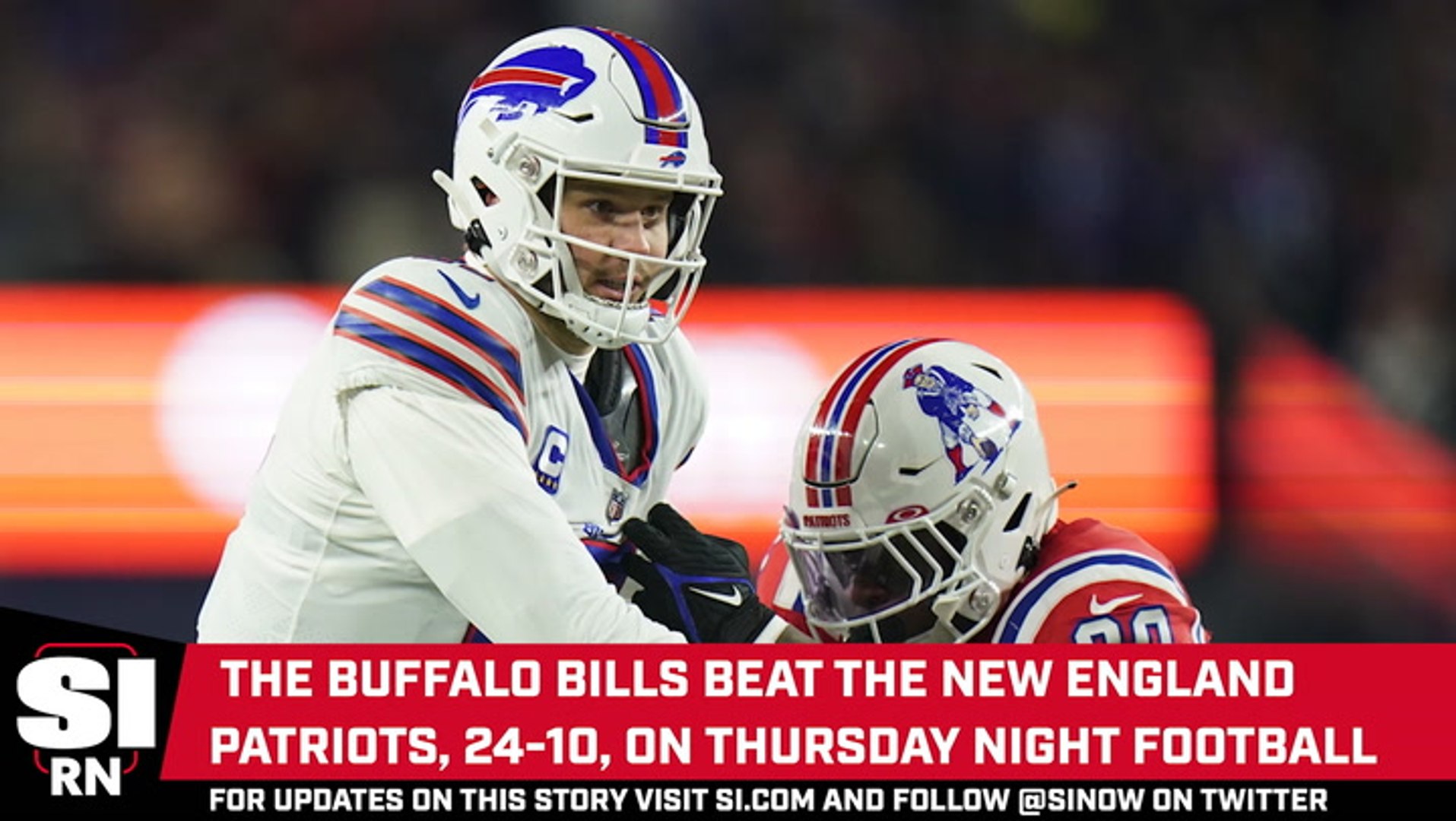 The Buffalo Bills Beat the New England Patriots on Thursday Night Football,  24-10 - video Dailymotion