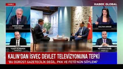 İbrahim Kalın'dan İsveç devlet televizyonuna tepki: Röportajı yarıda kesti