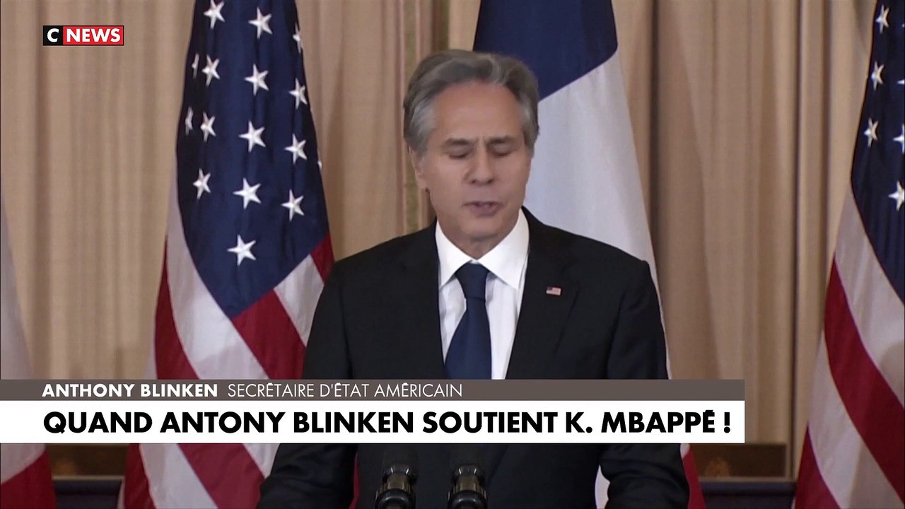 Football: Le chef de la diplomatie américaine, Antony Blinken, remercie le Président Emmanuel Macron d'avoir "gardé" Kylian Mbappé à Paris - VIDEO