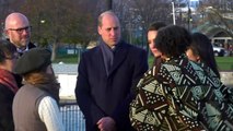 William and Kate brave bitter breeze during tour of Boston Harbour