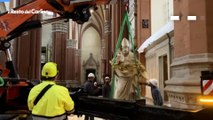 Bologna, la statua di San Petronio torna a casa