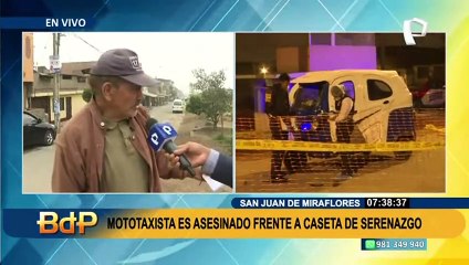 Tải video: SJM: sicarios asesinan de cinco disparos a mototaxista frente a caseta de seguridad