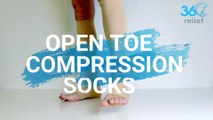 Open Toe Medical Compression Socks for Nurses & Varicose Veins | Flight & Pregnancy | 360 Relief