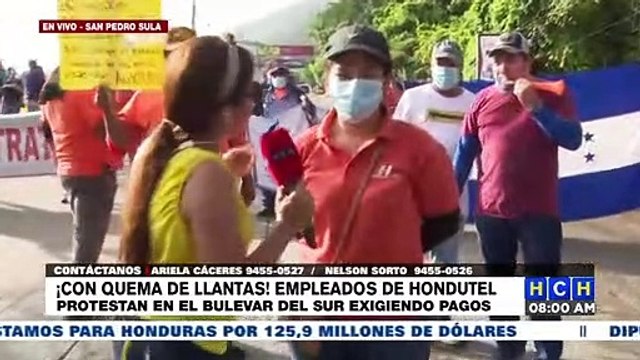 ¡Amarga Navidad! De nuevo, empleados de Hondutel protestan exigiendo salarios atrasados
