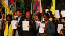 Tibetanos muestran su solidaridad en la India con las protestas en China